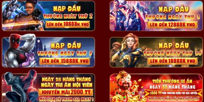 Bùng nổ khuyến mãi sốc khi nạp tiền nhà cái